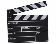 a black and white movie clapper with the word producto on it's side