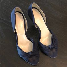 J. Crew Stiletto High Heel Dress Shoes Women’s Size 8 Satin Knot D’orsey 4 Inch Heel Navy Blue Great For Weddings And Formal/Black Tie Events! Dress Shoes Women, Black Tie Events, High Heel Dress Shoes, High Heel Dress, Black Tie Event, Dress Shoes Womens, 4 Inch Heels, High Heels Stilettos, Navy Color