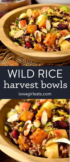 this wild rice harvest bowl is an easy and delicious side dish for thanksgiving or any time of the year