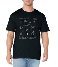 PRICES MAY VARY. This is my science pajama shirt its Funny Math Design. Funny science design for all family members. Lightweight, Classic fit, Double-needle sleeve and bottom hem Casual Graphic Print T-shirt For Pajama Party, Short Sleeve T-shirt With Letter Print For Pajama Party, Casual Crew Neck T-shirt For Bedtime, Casual Cotton T-shirt For Bedtime, Graphic Print Short Sleeve T-shirt For Pajama Party, Casual T-shirt With Graphic Print For Pajama Party, Casual Graphic Print T-shirt For Pajamas, Graphic Print Short Sleeve Bedtime Top, Black Cotton Bedtime Top