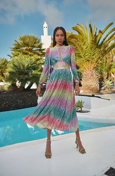 CUARZO DRESS | CeliaB Sequin Midi Dress, Love Is Free, Mid Length Dresses, Early Morning, Sequin Dress, Mid Length, Pink Purple, Dancing, Colorful Dresses