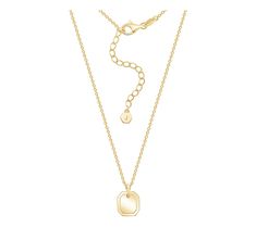 Shimmer in timeless elegance with this 14K gold-plated square tag pendant on a sturdy cable chain. An adjustable extender lets the polished design work with so many necklines! Cable Chain, Timeless Elegance, Gold Plate, Jewelry Necklaces, Cable, Plating, Let It Be, Chain, Square