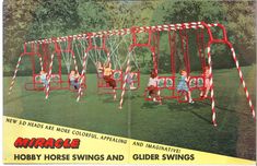 an old advertisement for a children's swing set