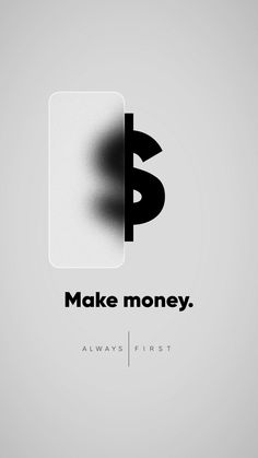 the words make money are shown in black on a white background with an image of a dollar