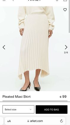 Pleated Maxi Skirt, Pleated Maxi, Wave Pattern, Denim Coat, White Summer, Denim Outfit, White Skirts, Inspiration Board, Hat Hairstyles