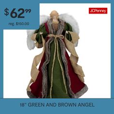 a green and brown angel is on sale for $ 6 99 reg $ 50 00