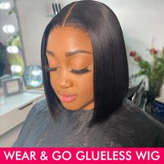 Wear Go Bob Wigs For Women Human Hair 180% Straight Glueless Wig Ready To Go Human Hair Wig Pre Cut Preplucked Lace Air Wig Sale Cuban Twist Hair, Wig Sale, Full Lace Wig Glueless, Corte Bob, U Part Wigs, Glueless Wig, Human Wigs, Human Braiding Hair, Short Bob Wigs