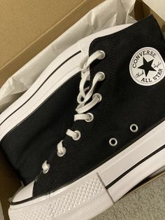 Black Platform Converse, Converse High Top Sneaker, Converse Chuck Taylor High Top Sneaker, Converse Sneaker, All Star, High Top Sneakers, Converse, Sneakers