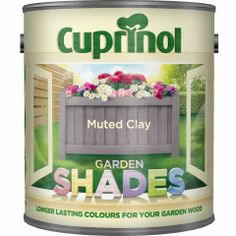 a can of garden shades with flowers in the window and behind it is an open wooden box