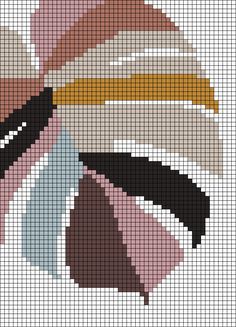 a cross - stitch pattern with different shapes and colors