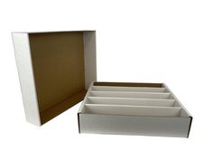 PRICES MAY VARY. Each Box Holds approximately 5,000 20pt trading cards or approximately 7,000 gaming cards Premium Quality - Easy to assemble Works great for a shipping box as well! Interior Dimensions (WxHxD): 17 5/8 x 15 1/8 x 3 3/4 Row Width 2 3/4 Exterior Dimensions (WxHxD): 19 x 15 5/8 x 4 Made in the USA! *Does not include cards The Max Protection Storage Box is the highest quality cardboard storage box on the market today. They are constructed of white corrugated paper and have a 200 lb. Cardboard Storage Boxes, Baseball Cards Storage, Sports Cards Storage, Card Organization, Trading Card Storage Boxes, Gaming Cards, Memorabilia Display, Trading Card Storage, Cardboard Storage