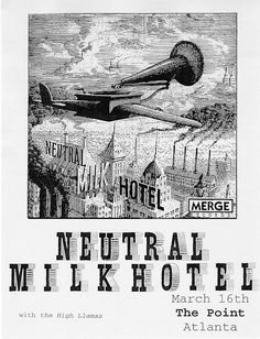 an advertisement for the national milk hotel