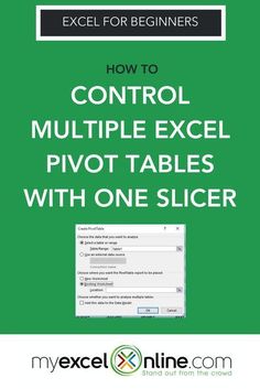 the text how to control multiple excel pivot tables with one slicer is shown