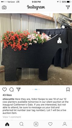 a fake piano with flowers in it is on the instagram page for instagram