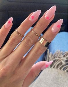 CUTE VALENTINES DAY NAIL IDEAS | HEART NAILS Pink Nail, Heart Nails, Nails Inspo, Valentine's Day Nails, Valentines Nails, Cute Acrylic Nails