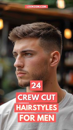 24 Crew Cuts to Command Attention Everywhere You Go Simple Hairstyles For Men, Men Crew Cut, Classic Crew Cut, Hair Style For Boys, Hair Inspiration Men, Military Cut Hair Men, Army Cut Hairstyle Men, Best Short Haircuts For Men, Man Hair Styling