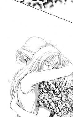 a drawing of a girl hugging her boyfriend