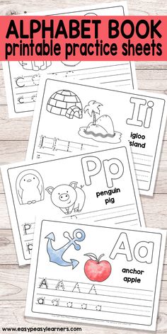 the alphabet book printable practice sheets for preschool