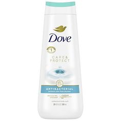 For an effective antibacterial clean that doesn't dry out the skin try Dove Care & Protect Antibacterial Body Wash. Designed to protect from dryness, this body wash for all skin types gives you the caring cleansing you deserve. The formula with the Dove signature Moisture Renew Blend , renews and locks in skins natural moisture making it the perfect antibacterial body cleanser that doesn't dry out the skin. With a creamy formula, this antibacterial body wash is great for all skin types. Its Antibacterial Body Wash, Liquid Body Wash, Antibacterial Soap, The Dove, My Tattoo, Skin Cleanser Products, Body Cleanser