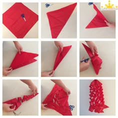 step by step instructions on how to make an origami christmas tree