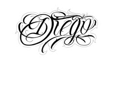 the word draw written in black ink