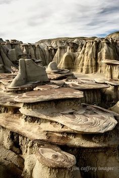 the rock formations are all different shapes and sizes, but there is no image to describe