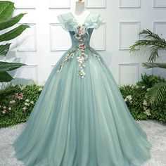 Prom Dress Green, Lace Long Prom Dress, Sweet 15 Dresses, Green Tulle, V Neck Prom Dresses, فستان سهرة, Sweet 16 Dresses, Green Prom Dress