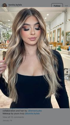 Blonde Long Extensions, Full Blonde Hair For Brunettes, Medium Blonde Balayage, Sabrina Hair, Dunk Outfits, Blonde Hair For Brunettes, Ash Blonde Hair Balayage, Fall Blonde Hair Color, Highlights For Dark Brown Hair