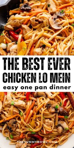 the best ever chicken lo mein easy one pan dinner is ready in less than 30 minutes