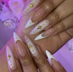 Nail Inspo Stiletto, Extravagant Nails, Paznokcie Hello Kitty, Engagement Nails, Unghie Sfumate, Boujee Aesthetic, Easy Nails, Short Acrylic