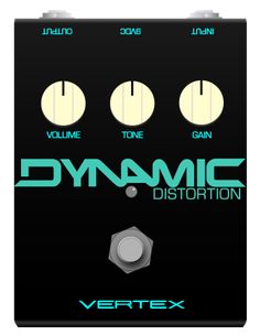 an overdrive pedal with the words dynamic distortion on it