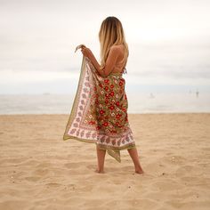 Our cotton boho handmade block print sarongs are perfect as a swimsuit cover up, beach skirt, scarf, shawl, quick drying beach blanket. This lovely tropical, beautiful and bold pareo beach sarong is perfect for so many occasions! Use it as a miniskirt, strapless top or just tie it around your waist as a swim cover pareo de playa cover up. One size fits all. Size approx 120*180cm. Being handmade there might be a slight variation in size. Material - 100% cotton. Please note, we have warehouses bot Green Wrap Sarong For The Beach, Green Bohemian Wrap Sarong, Green Beach-style Sarong For Beach, Handmade Green Swimwear For Beach, Handmade Green Swimwear For The Beach, Handmade Green Swimwear For Vacation, Green Bohemian Sarong For Summer, Bohemian Cotton Swimwear For Beach, Printed Beachy Sarong For Beach Cover-up