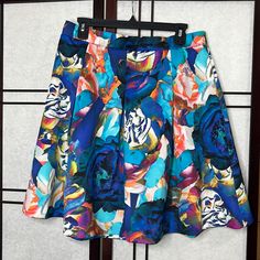 Beautiful Woman’s Floral Skirt Size Xl Multicolor Lined Skort With Relaxed Fit, Multicolor Tiered Skort With Lined Skirt, Multicolor Lined Skort For Day Out, Multicolor Flared Skirt For Day Out, Multicolor Skort For Day Out, Relaxed Multicolor Floral Print Skirt, Flowy Multicolor Lined Skort, Multicolor Pleated Skirt For Day Out, Multicolor Relaxed Fit Skirt For Day Out