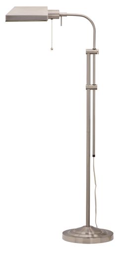 Cal Lighting - BO-117FL-BS - One Light Floor Lamp - Pharmacy - Brushed Steel Silver Floor Lamp, Pharmacy Floor Lamp, Metal Floor Lamp, Reading Lamp Floor, Arm Floor Lamp, Contemporary Floor Lamps, Rustic Lamps, Metal Floor, Metal Floor Lamps