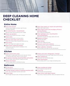 the cleaning checklist is open and ready to be used for someone's house