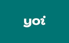 the word yo is written in white on a teal green background with an orange dot