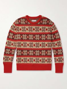 Shop BODE Begonia Wool-Jacquard Sweater, Explore the latest in-season BODE collection today on MR PORTER Sweater For Men, Jacquard Sweater, Jacquard Knit, Soft Wool, Ski Wear, Mr Porter, Exclusive Collection, Manhattan, Fashion News