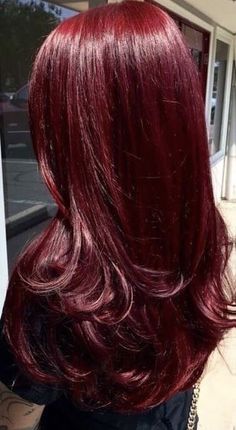 Wine Hair Color, Wine Red Hair, Wine Hair, Cherry Hair, Dyed Red Hair, Dark Red Hair