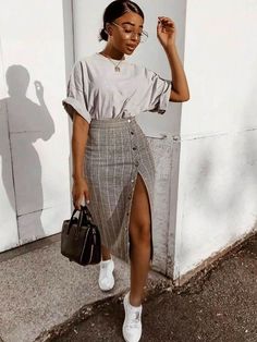 Skirt Diy, Zoella, Cooler Look, A Skirt, Urban Chic, Looks Style, Mode Inspiration, Looks Vintage, Street Styles