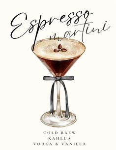 the cover of espresso and fini by coldbrew vodka, vodka & vanilla