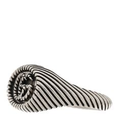 This is an authentic GUCCI Sterling Silver GG Marmont Signet Ring 48 4.5. The ring is crafted of aged finish sterling silver and features Gucci's signature GG logo atop a spiral motif band. Gg Logo, Gg Marmont, The Ring, Signet Ring, Gucci, Band, Sterling Silver, Ring, Silver