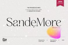 an advertisement for sande more