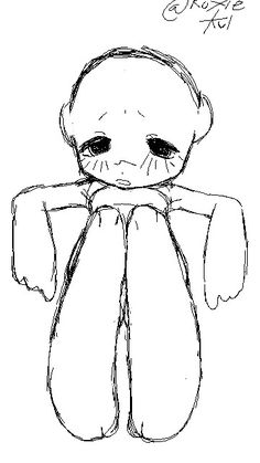 a drawing of a teddy bear with big eyes