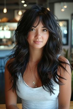 Fashionable Hairstyles, Shaggy Long Hair, Oval Face Hairstyles, Long Layered Haircuts, Long Hair With Bangs, Long Layered Hair, Oval Faces