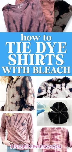 how to tie dye shirts with bleach