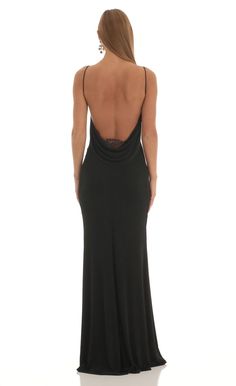 Mira Lace Open Back Maxi Dress in Black | LUCY IN THE SKY Prom Dress Open Back Long, Scoop Back Prom Dress, Black Backless Prom Dresses, Open Back Black Dress Long, Black Backless Silk Dress, Back Less Prom Dress, Long Black Fitted Dress Outfit, Flowy Open Back Dress, Long Dress With Open Back