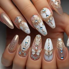 Cute Christmas Nail Designs, Vibe Nails, Indian Nails, Fall Tones, Fantasy Nails, Fancy Nails Designs, Nail Polish Art, Pretty Nail Art Designs