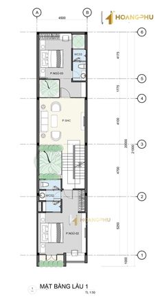 the floor plan for an apartment building with two floors and one bedroom on each side