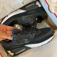 Brand New In Box. Nike Airmax 90, Nike Shoes Womens, Fly Shoes, Shoes Womens, Nike Black, Black Nikes, Womens Shoes Sneakers, Nike Air Max, Nike Shoes