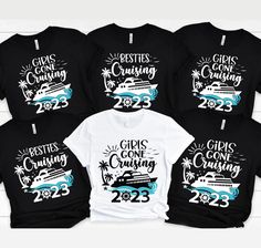 Girls Gone Cruising Shirt, Cruise Shirt, Cruise Lovers Shirt,Cruise Squad, Vacation Cruise Trip Shirt,Matching Cruise Shirt,Girls Trip Shirt We use premium t-shirts, hoodies which have a soft and light feel, It's very comfy and with it's unisex sizing it's perfect for both men and women. 👉How Do I Order👈 1️⃣Please, Check and Review all Photos. 2️⃣ Select Your T-Shirt Size and T-Shirt Color from drop down menus. 3️⃣ Choose Your Quantity as much as you want. 4️⃣ Click ADD TO CART. And, you can g 50th Birthday Cruise Shirts, Matching Cruise Outfits, Cruise Trip Shirts, Birthday Cruise Shirts, Cruise T Shirts, Vacation Tshirt, T Shirt Print Design, T-shirt Print Design, Cruise Shirts